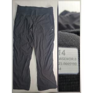 Lululemon Dance Studio Pant Womens Sz 14 High Rise Unlined Black